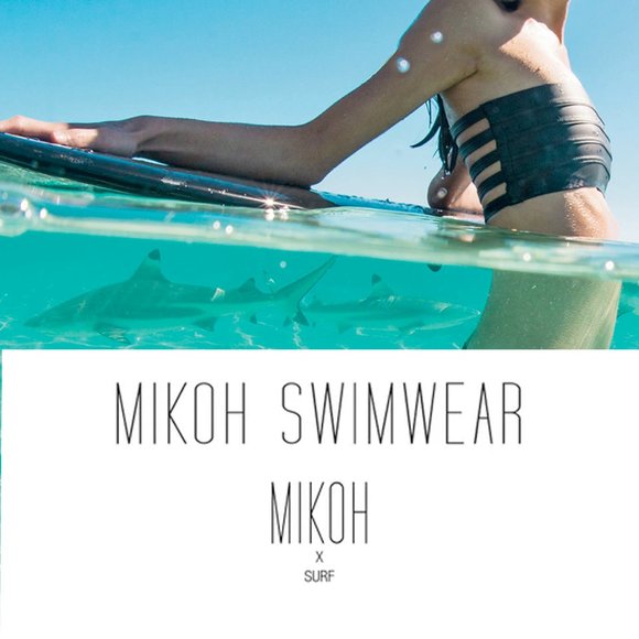 OBO.  Mikoh x Surf. Ricon Neoprene Bikini Top. Black. Size M - Picture 1 of 7